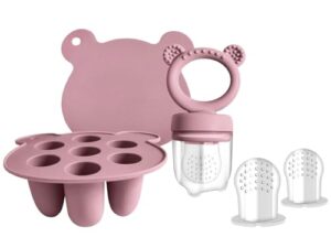 GreenBliss Silicone Baby Fruit Feeder & Breastmilk Popsicle Food Freezer Trays