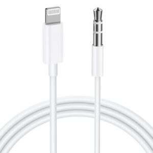 iSkey Aux Cable for iPhone [MFi Certified] 3.5mm Aux Cord to Lightning Compatible with iPhone 14 13 12 11 XS XR X 8 7 6 iPad iPod for Car Home Stereo