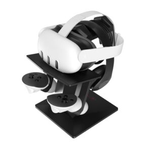 Digicharge VR Headset Stand for Meta Quest 3 Oculus Quest 2 VR Mount Display Storage for Headset and Touch Controllers