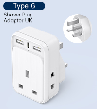 Shaver Plug Adaptor UK