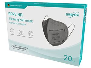 EUROPAPA 20x FFP2 Masks Respirator Mask 5-Layer Dust Masks Hygienically Individually Packed Body Certified EN149:2001+A1:2009 Mouth Mask EU2016/425