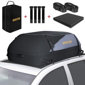 GADLANE Car Roof Bag - 15 Cubic Feet (400L) Waterproof Roof Boxes for Cars with/without Roof Rack with 6 Sturdy Straps