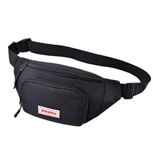 Water Resistant Bum Bag ENXOU Waterproof Waist Bag with Multi-Pockets Large Capacity Pack for Outdoors