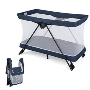 COSTWAY Folding Travel Cot