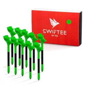 SWIFTEE Premium 10 Degree Golf Tees for Driver or Iron - Help Reduce Spin & Slice
