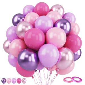 Funhot Pink Purple Balloons Set