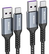 NIMASO USB C Cable 5A [2Pack/1M+2M],Huawei Superfast Charging cable 40W USB Type C Charger Data C...