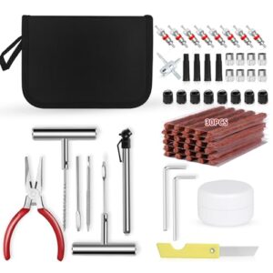 MSSAYA Tyre Repair Kit-Car Tyre Puncture Repair Kit With 30PCS Repair Plugs-Tubeless Tyre Repair Kit for Car