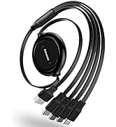 Amuvec Multi 3 in 1 Ladekabel, [3A/1M/2Stück] Einziehbares Universal USB Kable mit iP Typ C Micro...