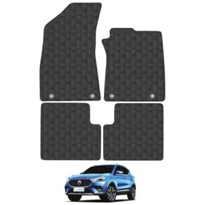Car Mats for MG ZS Automatic Not EV (2022-Onwards) Car Floor Mats Premium Rubber Tailored Fit Set Accessory Black Custom Fitted 4 Pieces with Clips - Anti-Slip Backing