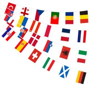 AhfuLife Euro Football Championship 2024 Flags Bunting