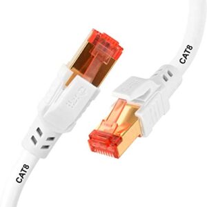 IBRA CAT8/CAT7 Ethernet Gigabit Lan network cable (RJ45) SSTP 40Gbps 2000Mhz - Round White 15M