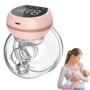 Breast Pump Hands Free Wearable: Portable Electric 24mm Flange Milk Extractor with 3 Mode 9 Levels Leak-Proof Low Noise Painless Memory Function Wireless Breastfeeding Pump