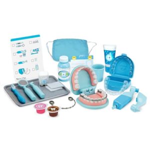 Melissa & Doug Super Smile Dentist Kit for Kids Role Play Toys for 3+ Year Old Girls Educational Toys for 3 Year Old Boys Montessori Kids Toys Age 3