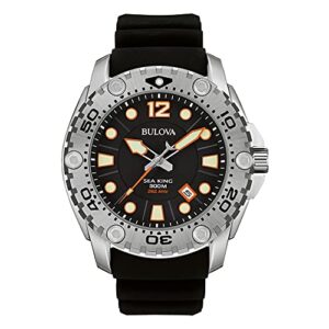 Bulova Sea King Men's UHF Watch with Analogue Display and Black Rubber Strap