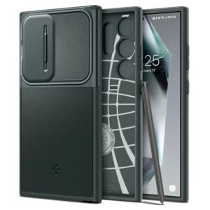 Spigen Optik Armor [Camera Protection] Case Compatible with Samsung Galaxy S24 Ultra - Abyss Gree