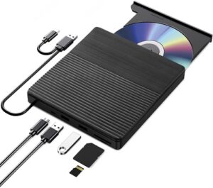 5-in-1 Multi-function External Optical Drive Laptop Burner Plug-in External Optical Drive Burner CD DVD Drive