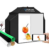 Photo Light Box Photography Tent, PULUZ 40cm/16 inch Portable Photo Booth Box Dimmable 3 Color Te...