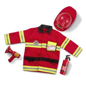 Melissa & Doug Kids Fireman Costume Role Play Toys | Fancy Dress for Kids & Toddlers Halloween Costumes for Kids | Kids Dressing Up Clothes for Girls or Boys | Pretend Play Gifts for Kids Age 3 to 6