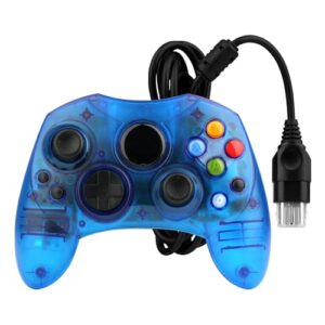 OSTENT Wired Controller Gamepad Joystick S Type 2 A for Microsoft Old Generation Xbox Console Video Games Color Blue