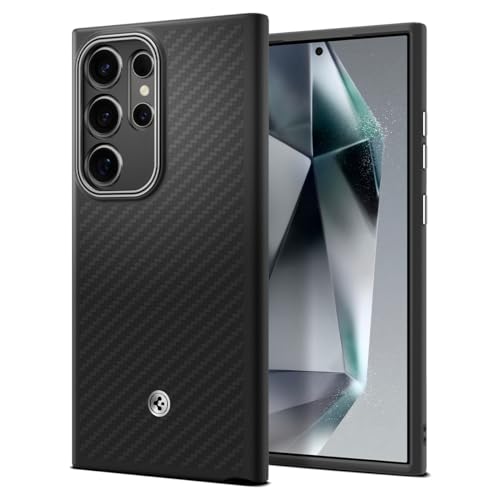 Spigen Enzo Aramid Case Compatible with Samsung Galaxy S24 Ultra - Matte Black