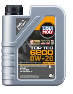 WOL Liqui-Moly 0W20 Top Tec 6200 Synthetic Technology 20789 Engine Oil ACEA C5 Low Friction Car Oil (1L)