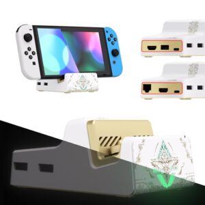 eXtremeRate AiryDocky DIY Kit Glow in Dark Replacement Case for Nintendo Switch Dock