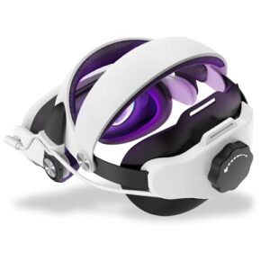 Head Strap with Battery Compatible with Meta Quest 3S/3 - Adjustable 6000mAh Battery Strap with One-Button Retractable &Adjustment
