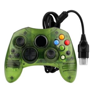 OSTENT Wired Controller Gamepad Joystick S Type 2 A for Microsoft Old Generation Xbox Console Video Games Color Gree