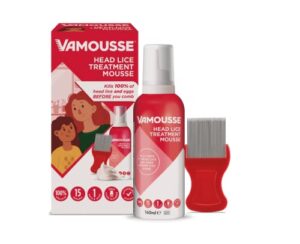Vamousse Head Lice Treatment Mousse with Nit Comb Included