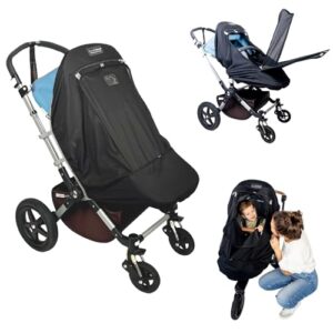 SnoozeShade Plus Extra (6-9m to 3 Years) Universal Fit Baby and Toddler Buggy & Stroller Sun Shade and Sleep Aid for Pushchairs | Safely Blocks up to 99% of UV