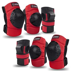 Adult & Kids Knee Pads Elbow Pads Wrist Guards Protective Gear Set for Skateboarding