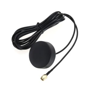 YINETTECH 2dBi 1575.42MHz GPS Antenna Active Cylinder Screw Mount with 3M Adhensive 3 Meters Cable Connector Type SMA Male for GPS