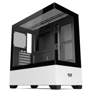 SaharaGaming SG520 W/O Fan Monochrome Magic ATX Tempered Gaming Case with USB 3.0 and USB 2.0