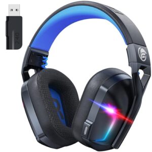 Fachixy「2024 New」FC300 Pro Wireless Gaming Headset with Microphone- 2.4 GHz Wireless & Bluetooth Gaming Headphones - Fast Charge
