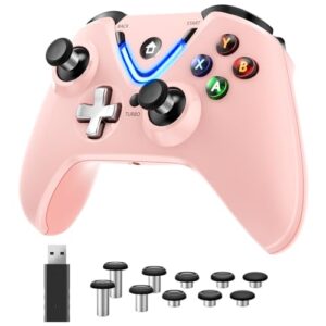 RALAN Pink Wireless Controller with Paddles for Windows PC