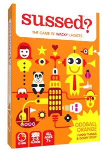 SUSSED The Game of Wacky Choices - The Ultimate Card Game for Kids & Families - How Well Do You Know Each Other? - Fun Travel Game & Gift | Oddball Orange Deck