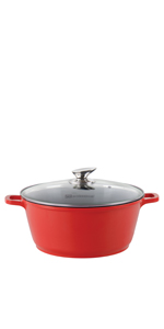 casserole red, stockpot red, pot set red, red pot induction