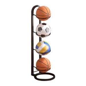 Ball Storage Rack | 4 Tiers Ball Storage Garage | Basketball Organizer Rack | Iron Football Stand | Multi-Layer Ball Stand | Suitable For Basketball Football Volleyball