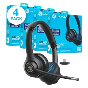 JLab Go Work 2nd Gen Wireless Headsets with Microphone for Laptop