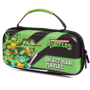Numskull Official TMNT Hard Shell Travel Case for Nintendo Switch and OLED Model 2021 Console - Fits 10 Games and Switch Accessories