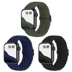 Joehwerr Anti-Slip Braided Strap 3-Pack Compatible for Apple Watch Straps Women 38mm 40mm 41mm 42mm 44mm 45mm 49mm