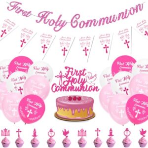 Pink Holy Communion Decorations