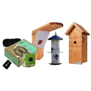 Green Feathers Bird Box and Bird Feeder Garden Wifi Camera Ki
