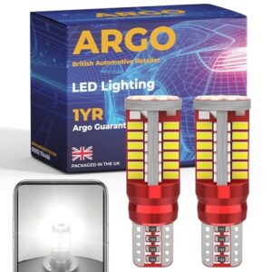 501 T10 Car Led White Side Light Bulbs Canbus Error Free Xenon 57 Smd Bright Upgrade Map Dome Interior Footwell Front Rear Number Plate Boot Light Bulb 12