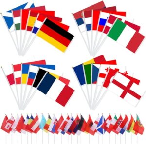 AhfuLife 2024 Euro Football Championship Flags on Stick