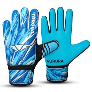 TOROGA Football Goalkeeper Gloves For Boys kids Children Youth Soccer Goalie Glove with Super Grip Palms