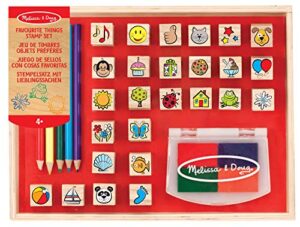 Melissa & Doug 19362 Favourite Things Stamp Set | Arts & Crafts | Stamp Set | 4+ | Gift for Boy or Girl