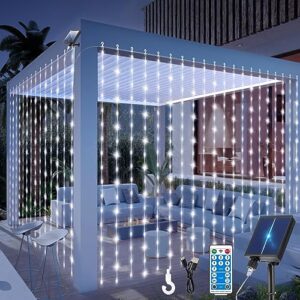 RJEDL Solar Curtain Lights Outdoor Garden