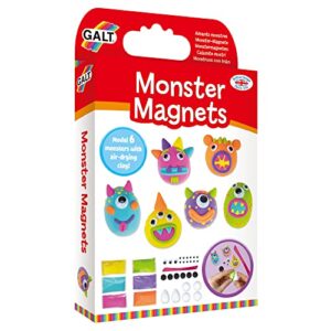 Galt Monster Magnets - Air Drying Clay Modelling Craft Kit for Kids -Easy to Use and Mess Free Childrens Arts and Crafts for Boys and Girls -Make 6 Fun and Colourful Fridge Magnets - Ages 6 Years Plus